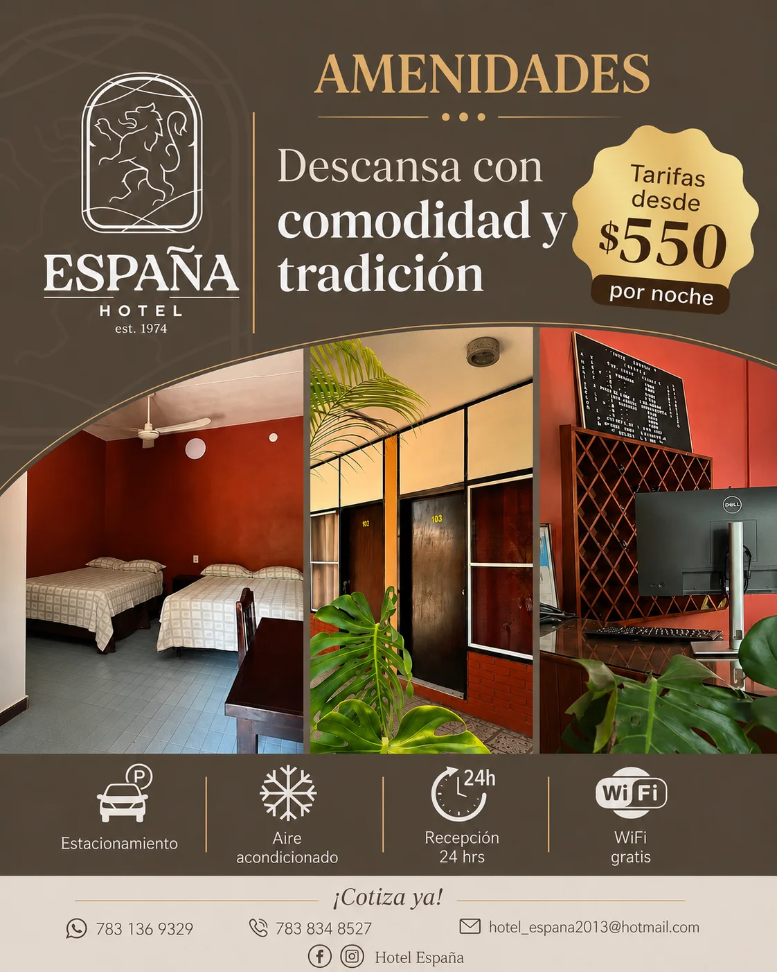 Hotel España Tuxpan | Habitaciones desde $550